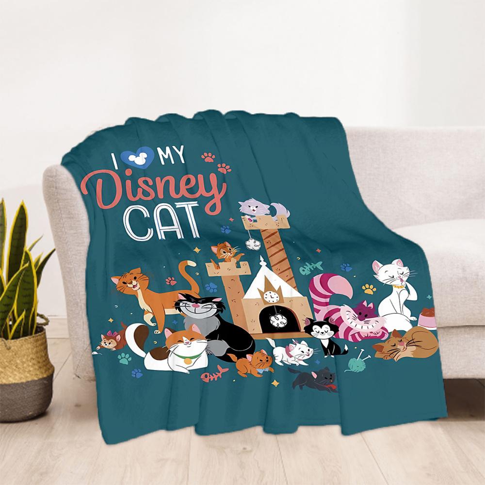 1pc, Disney Aristocats Blanket Soft Throw for Room Decor, Perfect Gift for Family and Friend, Living Room, Travel, Camping