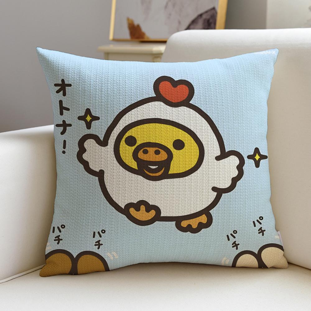 Bright KKiiroitoriS Cushion Cover Breathable and skinfriendly linen pillowcase square removable and washable cushion
