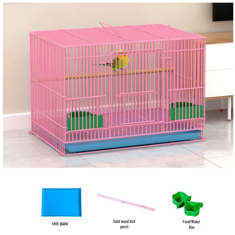 Luxury Folding Metal Bird Cage for Budgies & Mynas