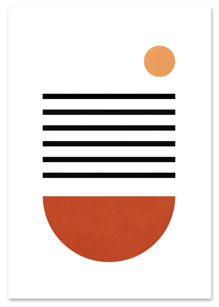 Plakat i geometrisk boho-stil