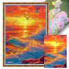 Full Embroidery Eco-cotton Thread 9CT Printed Landscape Cross Stitch Kit Art