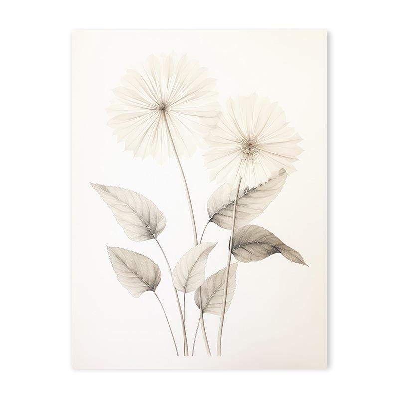 Poster Print Artă de Perete Plantă Florală Vintage Pictură pe Pânză Floare Scandinavă Modernă Estetică Decor Acasă pentru Camera de Zi Nordică