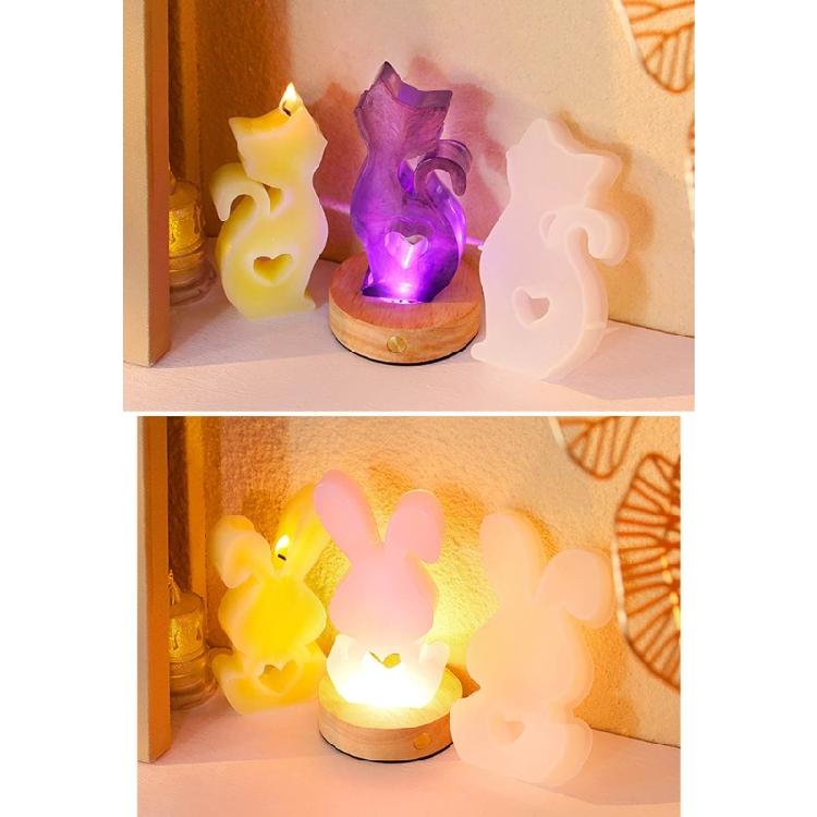 Bear Rabbit Candle Molds for DIY Candle Valentines Christmas Gift