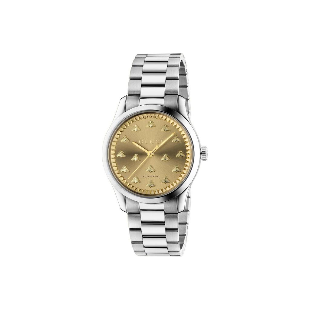 Gucci Automatic Mechanical Watch Stainless Steel Bracelet Gold Dial Men watches YA1264191