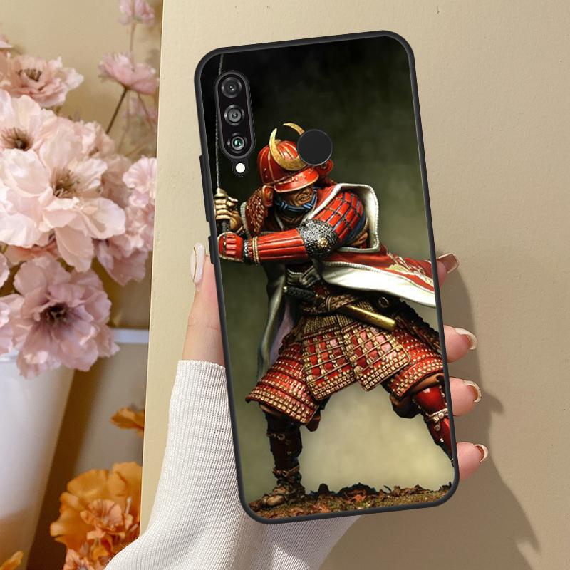 Japanese Samurai Warrior For Huawei Nova 12i 8i 11i 12s 9 10 SE Y60 Y70 Y90 Y72 Y73 Y61 Y91 P60 Pro P30 P40 Lite Case
