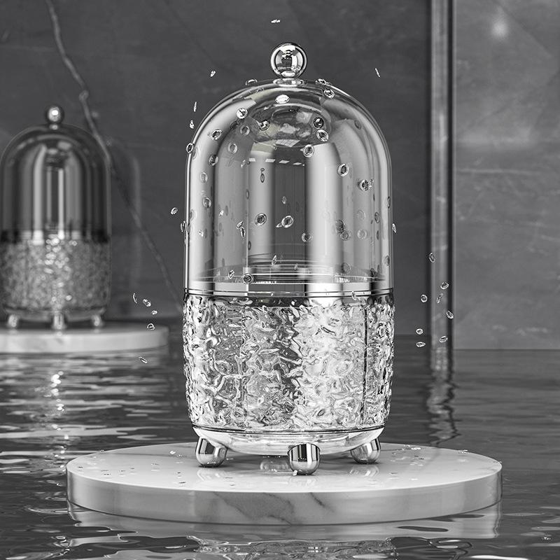 Luxuriöse drehbare staubdichte Aufbewahrungsbox für Make-up-Pinsel