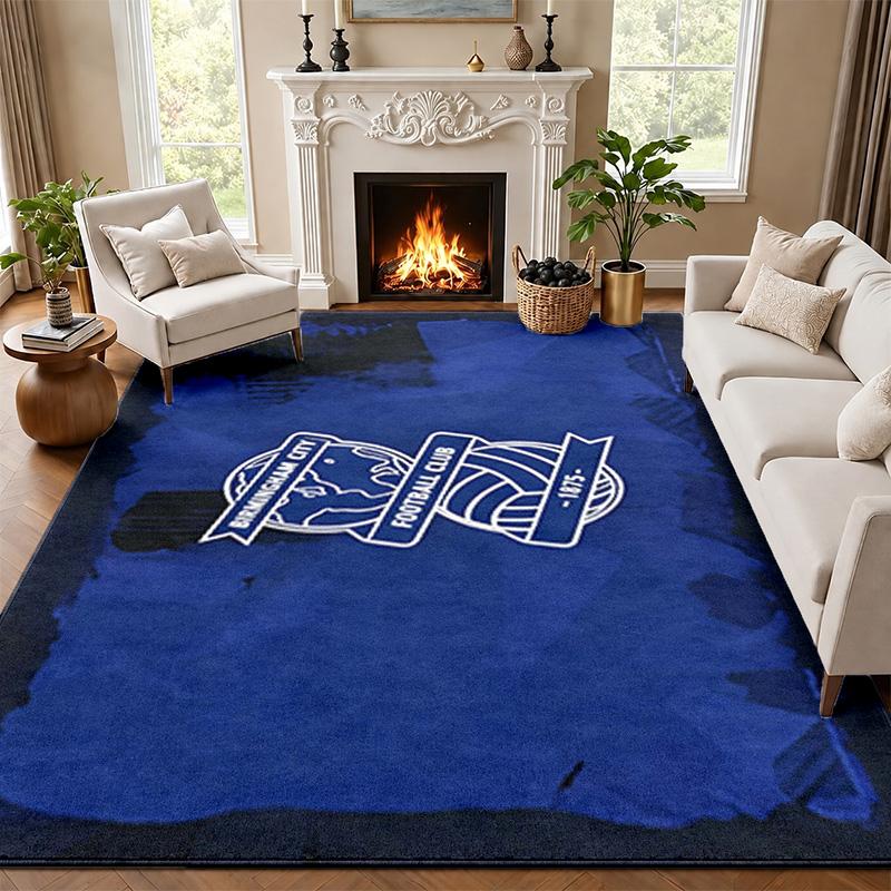 Birmingham City FC Carpet Door Mat for Living Room or Bedroom Protective Mat Under Chair Office Decoration Christmas Gift Birthday Present