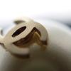 CHANEL  Pierce gold metal/Fake pearl Women