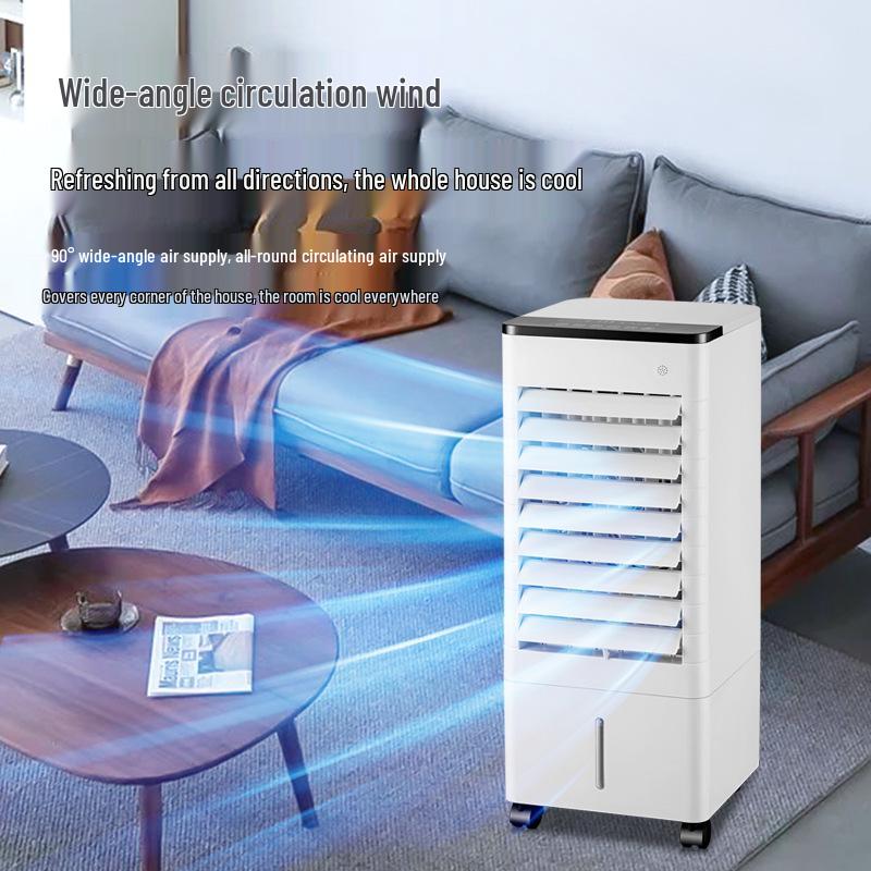 Mobile Air Cooler with Strong Fan, Add Water/Ice for Extra Cooling - Ideal for Small Bedrooms