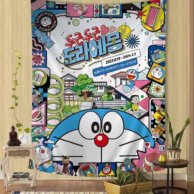Cartoon DDoraemons Cartoon Tapestry Art Science Fiction Room Home Decor Wall Hanging Sheets