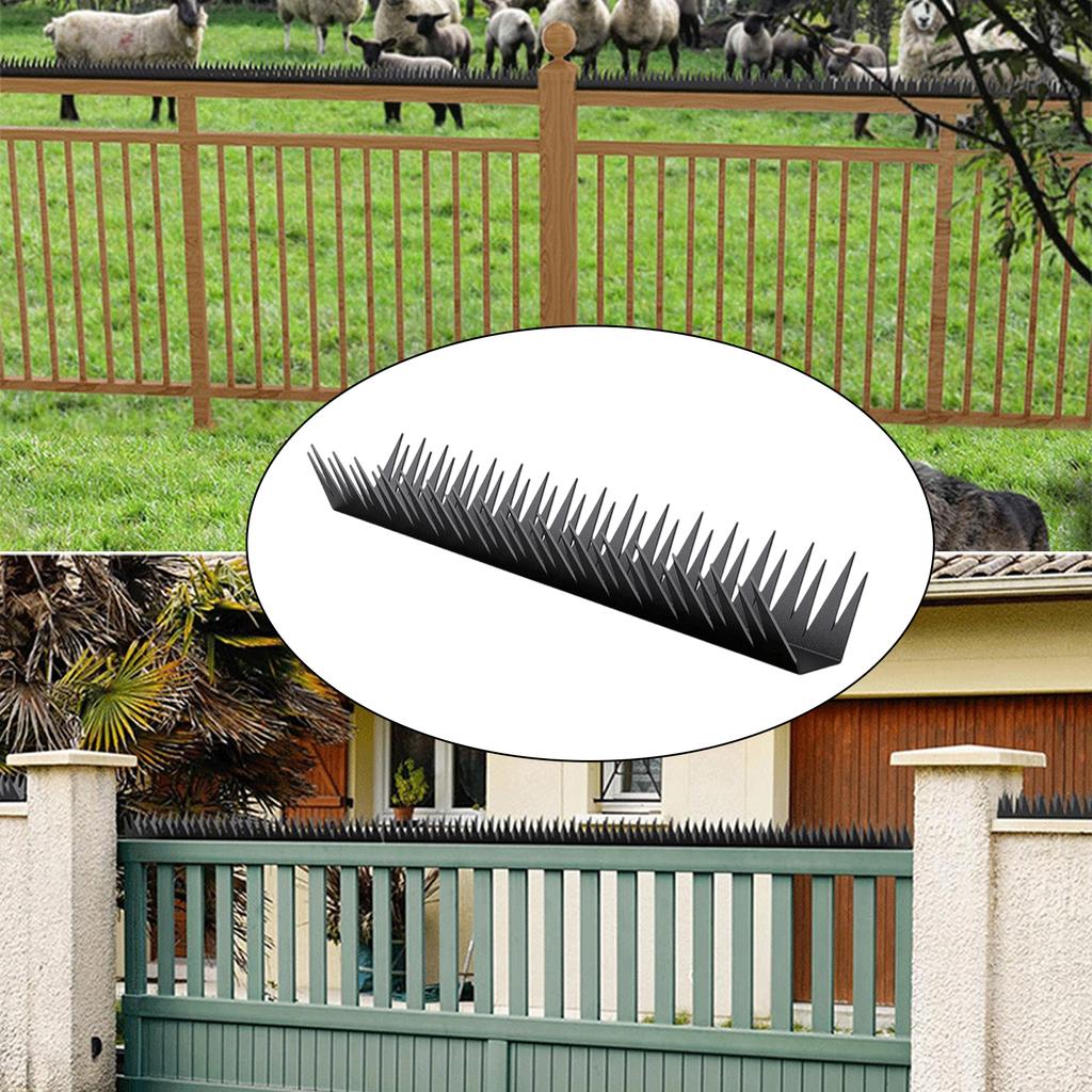 6 Pieces Metal Security Fence Spikes AntiClimb Wall Spikes for Outdoor Use with Easy Installation for Cat Birds Prevent