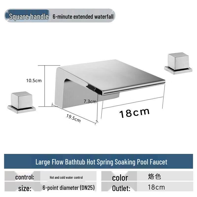 TLXT Hot Spring Large Flow Concealed Bathtub Valve