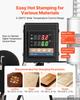 VEVOR Heated Leather Punching Machine 10 x 10 cm Leather Stamp Press, For Hot Stamping and Punching, 160 kg Pressure, 40 mm Stroke, Chuck Fixation