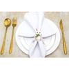Metal Napkins Rings Set of 6 Bunny Ear Easter Napkins Rings Spring Rabbit Rings Holders for Easter Party Decoration