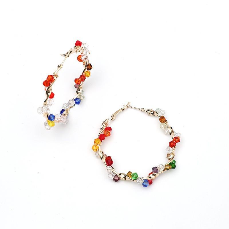 Summer Fresh Wave Bead Earrings - Japanese & Korean Inspired Fashion