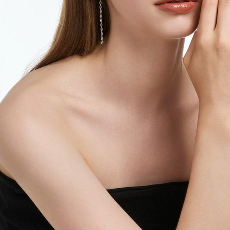 DIDIER DUBOT Dual DD Silver Earrings JDRET5F01ZC