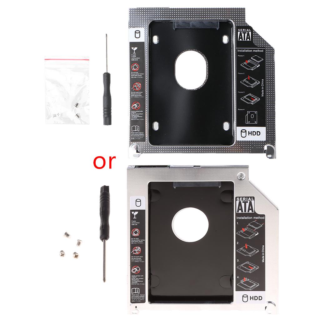 9.5mm Aluminum 2nd Second HDD Caddy SATA 3.0 for MacBook Pro A1278 A1286 A1297 SSD DVD Enclosure Adapter Hard Disk Drive