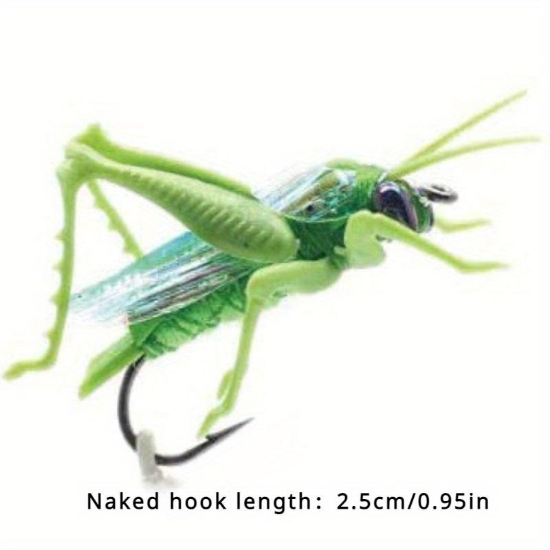 Carbon Steel Bionic Grasshopper Fishing Lure, Crankbait Swimbaits for Bass Carp Pike, Durable Insect Hard Baits with Lifelike Movement