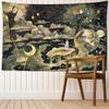 Nordic Abstract Woman Face Tapestry Wall Hanging Bohemian Hippie Psychedelic Carpet Background Wall Painter Decor