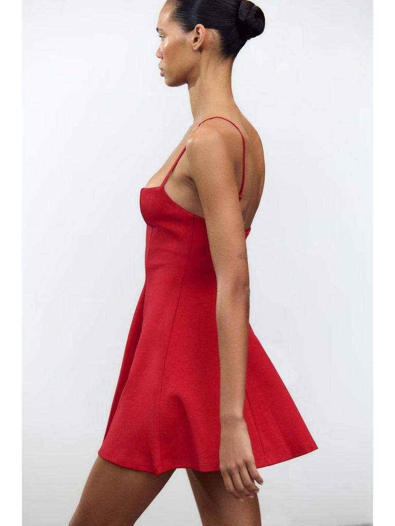 2025 Women's Spicy Girl Backless Slimming Sleeveless Short Dress, European & American Style