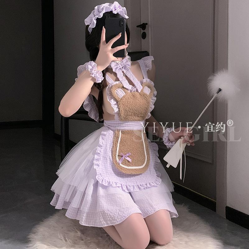 Erotic Underwear, Little Bear Cook, Puffy Skirt Set, Sexy Japanese Uniform, Sweet Maid Dress, Pajamas 1234