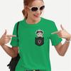 Maglietta Divertente per Donne Adolescenti T-shirt Abbigliamento Vintage Streetwear Uomo Tasca Intelligenza Fumetto Quotidiano Stile Harajuku Moda