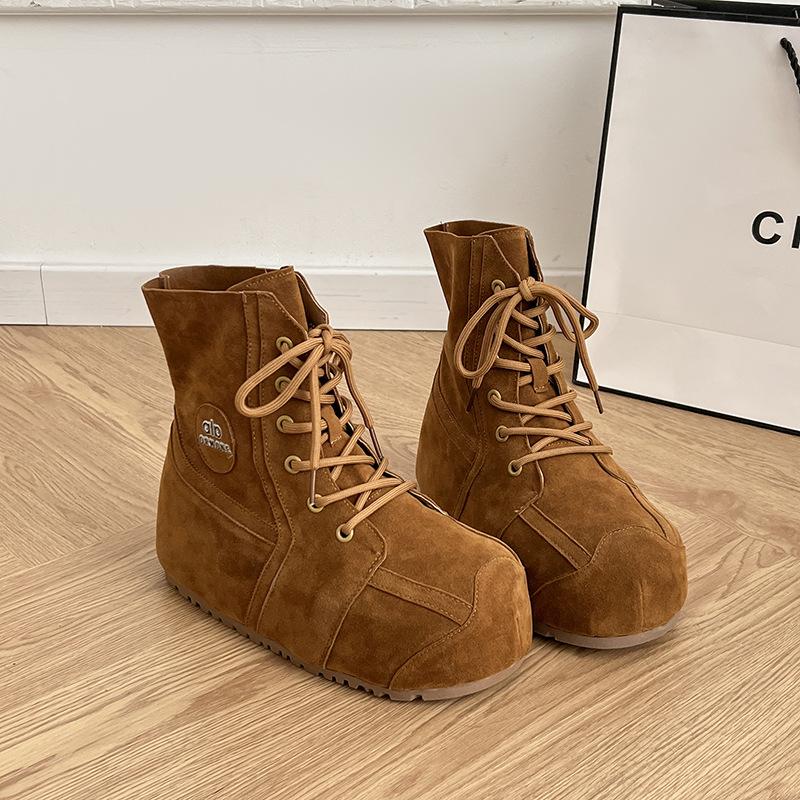 

Flat-bottomed retro temperament Martin boots women s shoes new autumn and winter and ankle boots sleeve small short boots 40