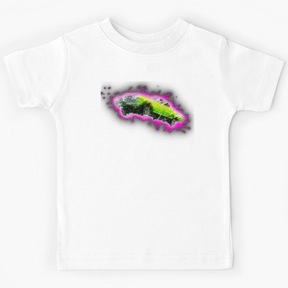 Neon Vintage Lowrider Graffiti Kids T-Shirt 110