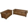 Day and Night - Day and Night Brown 2 and 3 Seater Chesterfield Sofas