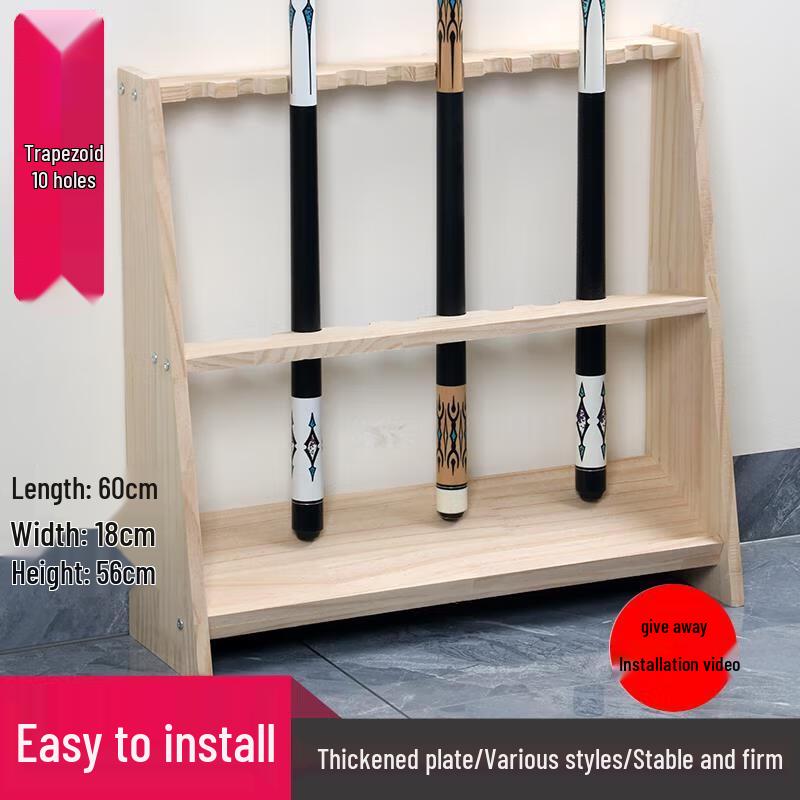 Solidny Drewniany Stojak na 12 Bil