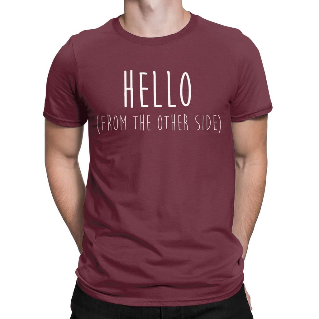 Hello From The Other Side Adele T Shirts Men 100% Cotton Amazing T-Shirts Round Neck Tees Short Sleeve Clothing Plus Size