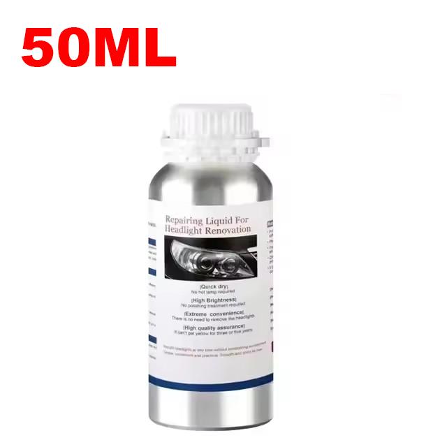 Очиститель фар Средство для удаления царапин Полирующая жидкость Жидкость для восстановления фар Синяя вода Раствор для ремонта Автомобильные расходные материалы для обслуживания 50ml Repair Fluid разноцветный