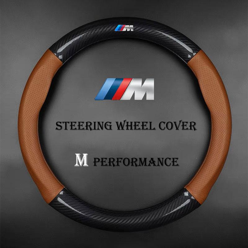 KYLZ4 New BMW-MCar Steering Wheel Cover For BMW M PowerM3 M4 M5 E36 E39 E46 E60 E90 E91 F01 F10 F15 F20 F30 G05 X3 X5 X7 3 5 7 Series