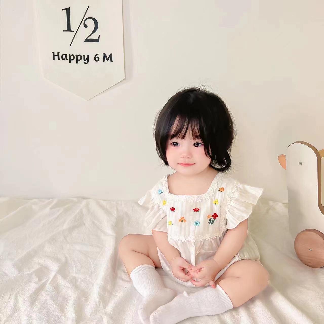 

Super Cute Baby Girl Summer Princess Romper - Short Sleeve Bodysuit 90 cm