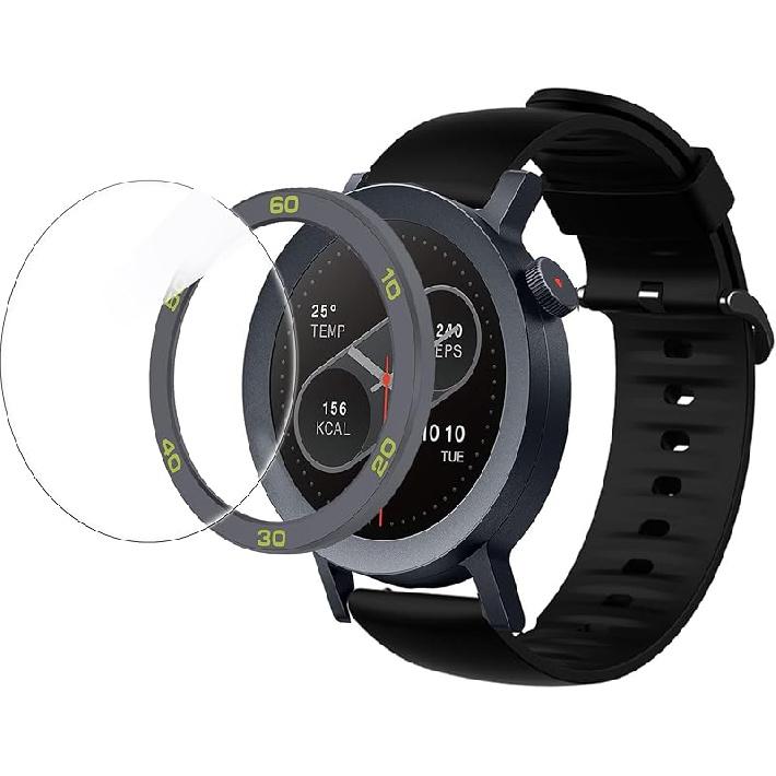 Compatible for CMF Watch Pro 2 Bezel Ring, Stainless Steel Bezel Ring Adhesive Cover Anti Scratch & Collision Protector CMF Watch Pro 2 Smartwatch