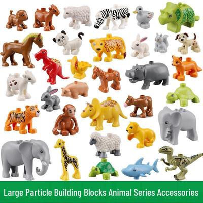 Dinosaurier & Ozean Zoo Bausteine mit großen Teilen - Kompatibel mit Lego
