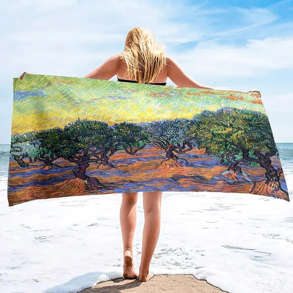 Starry Night Sand Free Beach Towels Absorbent Oversized Bath Towel Large Size Hand Towels for Swimming Bathroom Pool