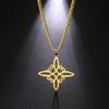 Fashion Celtic-Knot Pendant Necklace Witches-Knot Choker Chain Triquetra-Trinity Charm Clavicle Chain Jewelry Ornament
