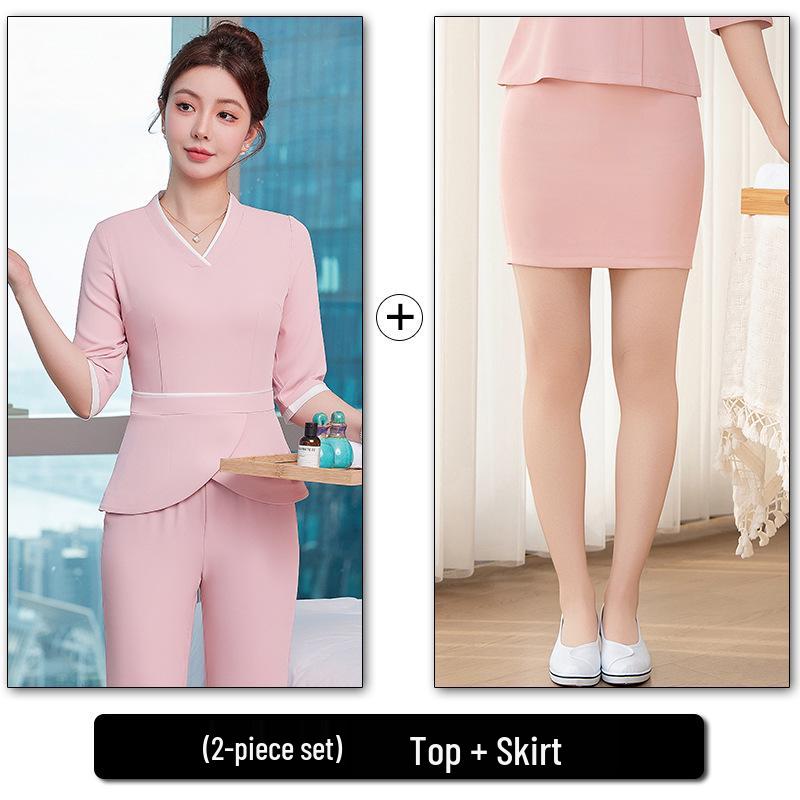 Women's High-End Beauty & Spa Technician Workwear Set for Foot Massage and Sauna