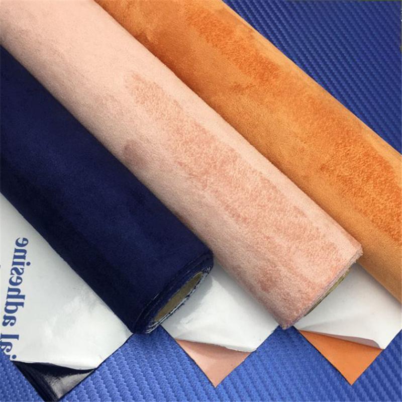 Premium Self-Adhesive Suede Fabric Car Interior Vinyl Wrap for Door Panels Dashboard Armrest DIY Car Interior Modification Furniture Decor