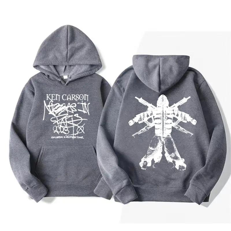 Rapper Ken Carson European Tour Hoodies Men's Women Vintage Trend Sweatshirts Casual Long Sleeve Hooded Streetwear