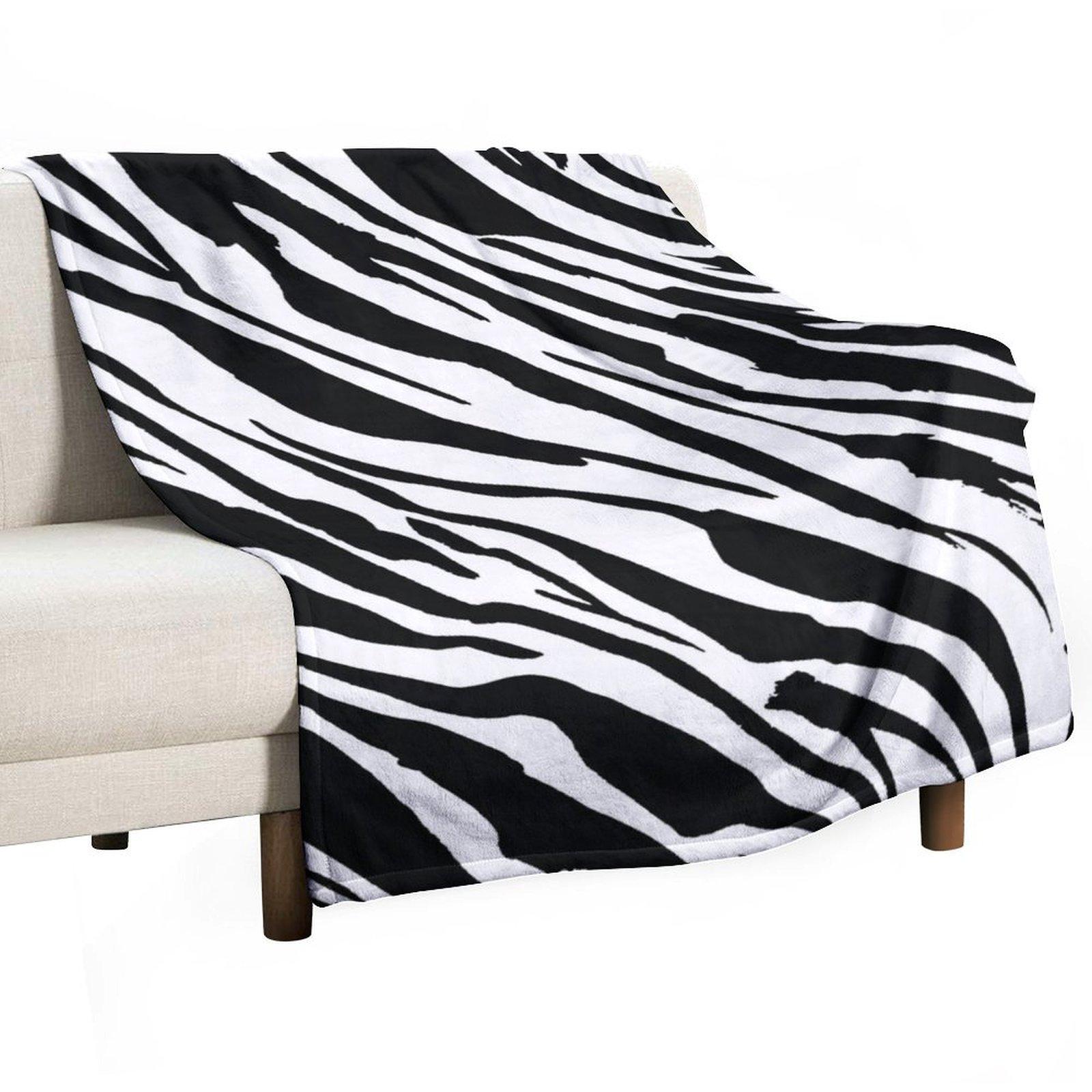 

Плед с узором шкуры зебры Декоративные кровати Волосатые пледы и покрывала для младенцев Пледы 30x40in