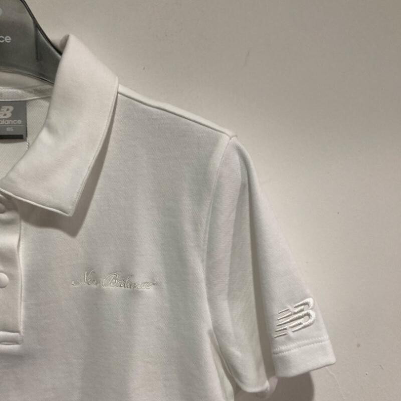 NeW Balance W Single Mesh Semi Crop Collar Short Sleeve Tee nbnff2W412 White