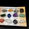 24TE Colors Natural Stone Collection Set Box Stone for Art Collection,Polished Stone Geological Teaching Tool