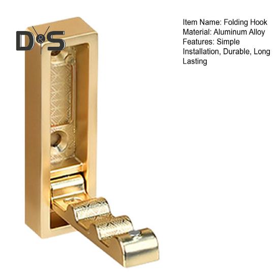Folding Wall Hook Coat Hanger Sturdy Construction Strong Load-bearing Easy To Install 90-degree Swivel Heavy Duty Wall Hook