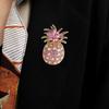 Dames Broche Schitterende Strass Steentjes Ingelegd 3D Ananas Ontwerp Broche Pak Revers Trui Jurk Jasje Badge Jurken Pakken Handtassen Sieraden Cadeau