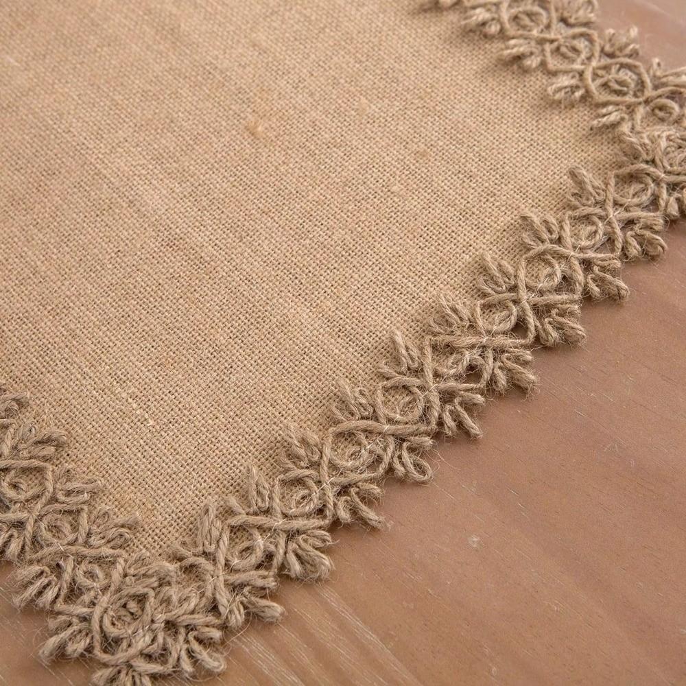 Woven Texture Jute Table Runner Jute Machine Wash or Brush New Burlap Table Runner Wedding Party