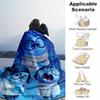 1pc,"Home Decor Blue Character Blanket Perfect for Sofa, Bedroom, Living Room, Travel