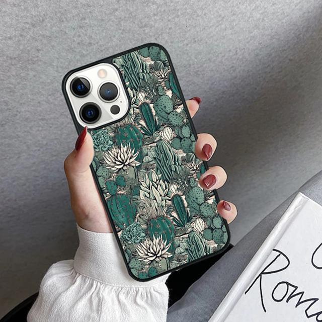 Succulents and Cactus Phone Case Cover For iPhone 17 Air 16 15 14 Plus 12 13 Pro Max Coque Shell Fundas