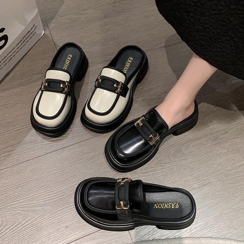 Catâri de damă pantofi de mers cu platformă groși, confortabili, cu vârful pătrat, papuci cu toc gros, papuci, mocasini Penny, pantofi eleganti pentru femei